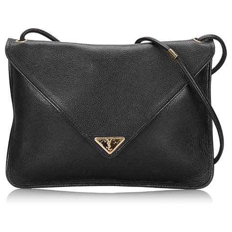 sac bandoulière yves saint laurent noir|sac bandoulière femme ysl.